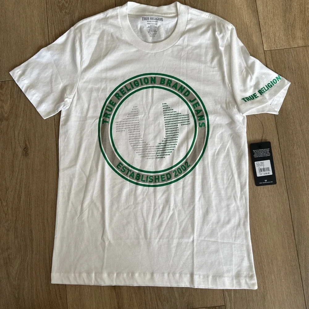 True‎ Religion Men's White Strike HS SS Tee 2002 Size Large NEW